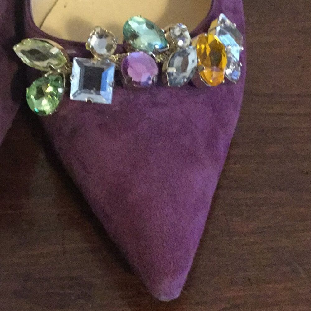 Kate Spade jeweled suede pointed-toe pump … - Picture 4 of 12